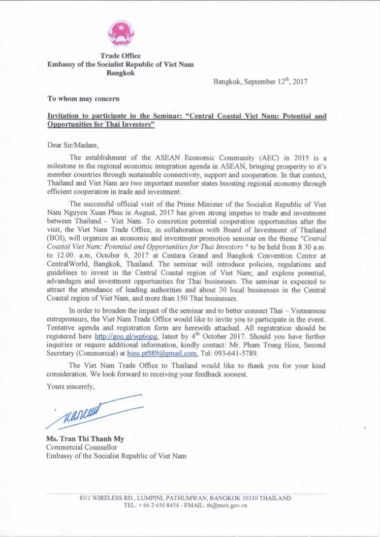 Trade Office Embassy of the Socialist Republic of Vietnam